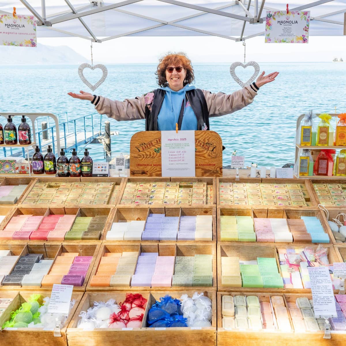 Les marchés au bord du Léman, à Montreux